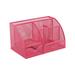 NCWSO 1PC Storage Basket for Office Supplies Stationery Desk Organizer Accessories Desktop Tabletop Sorter Shelf Pencil Holder Caddy Set Hot Pink