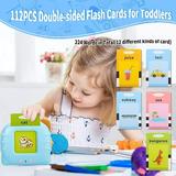 Ruike Flash Cards For Toddlers 112 Flashcard Learning Toys For 2 4 7 Year Olds Preschool Learning Resource Electronic Interactive Toys For Kids Age 2-7 Birthday Christmas Gift For Boys Girls