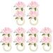 TINKSKY 12 pcs Flower Rose Napkin Rings Artificial Flower Napkin Rings Holder Wedding Napkin Holders