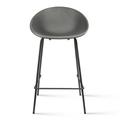 2xhome Mid-Century Modern BarStool Metal Frame with Breathable Perforated Egg Shaped Seat for Indoor/Outdoor Use
