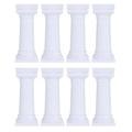 8pcs Cake Supports Roman Column Cake Stands Fondant Cakes Tier Separator Support Stand Cakes Tier Display Separators Cake Dowel Rods for Tiered Cake Construction and Stacking