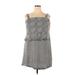Onyx Nite Cocktail Dress - Mini Square Sleeveless: Gray Dresses - Women's Size 18