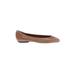 Worthington Flats: Ballet Chunky Heel Work Brown Print Shoes - Women's Size 5 1/2 - Almond Toe