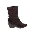 Cole Haan Nike Boots: Slouch Wedge Boho Chic Brown Solid Shoes - Women's Size 6 - Round Toe