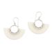 Celuk Semicircles,'Balinese Style Sterling Silver Dangle Earrings'