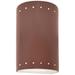 Ambiance 9 1/2"H Clay Perfs Cylinder LED Outdoor Wall Sconce