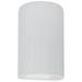 Ambiance 12 1/2"H Gloss White Ceramic Closed Top LED Sconce