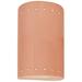 Ambiance 9 1/2"H Blush Perfs Cylinder LED Outdoor Sconce