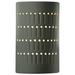 Ambiance 9 1/4"H Pewter Green Cylinder LED Outdoor Sconce