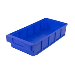 PROREGAL Mega Deal 8x Regalkasten Classic | Blau | HxBxT 8,3x19x60cm | Polypropylen | Sichtlagerkasten, Sortimentskasten, Sortimentsbox, Kleinteilebox Image