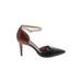 Banana Republic Heels: D'Orsay Stilleto Cocktail Party Black Print Shoes - Women's Size 7 1/2 - Pointed Toe