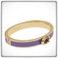 Coach Jewelry | Coach Signature Push Hinged Bangle | Color: Gold/Purple | Size: Os