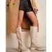 Free People Shoes | Free People Brooks Tall Boots Chalk Chunky Slip On Boots Size 40. Sh4 | Color: Cream/Tan | Size: 40eu