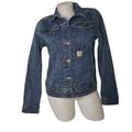 Carhartt Jackets & Coats | Carhartt Benson Denim Blue Jean Jacket Womens Size Xs | Color: Blue | Size: Xs