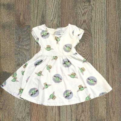 Disney Dresses | Disney Baby Yoda And Minnie Mouse Dress Bundle | Color: Cream | Size: 2tg