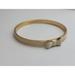 Kate Spade Jewelry | Kate Spade Off White Enamel Gold Tone Bangle Bracelet 2.5" | Color: Gold/White | Size: 2.5"