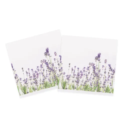 Canvas-Coupon Bordüre Lavendel, weiß/lila