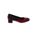 Bernardo Flats: Pumps Chunky Heel Work Burgundy Shoes - Women's Size 9 - Round Toe