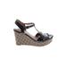 Clarks Wedges: Blue Print Shoes - Women's Size 8 1/2 - Open Toe