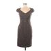 H&M Casual Dress - Sheath: Gray Marled Dresses - Women's Size 8