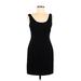 Nicole Miller Casual Dress - Sheath Scoop Neck Sleeveless: Black Solid Dresses - Women's Size 6