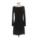 White House Black Market Casual Dress - A-Line: Black Solid Dresses - Women's Size Small