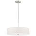 Everly 20" Wide 4 Light Satin Chrome Pendant