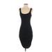 Soprano Casual Dress - Bodycon Scoop Neck Sleeveless: Black Print Dresses - Women's Size Small