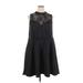 Torrid Casual Dress - Party Mock Sleeveless: Black Solid Dresses - Women's Size 4X Plus