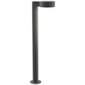 Inside Out REALS 28" LED Bollard - Textured Gray - Plate Cap and Plate