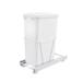 Rev-A-Shelf Single Pull Out Sliding Trash Can for Kitchen Cabinet Stainless Steel in Gray/White | 24.25" H x 12.25" W x 22" D,12.5 | Wayfair