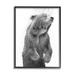 Stupell Industries Az-230-Framed Bear Bathroom Splash Print Canvas in Gray | 20 H x 16 W x 1.5 D in | Wayfair az-230_fr_16x20