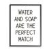 Stupell Industries Az-264-Framed Water & Soap Perfect Match by Martina Pavlova Print Canvas in Black/White | 30 H x 24 W x 1.5 D in | Wayfair