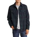 Plaid Wool Blend Button-up Shirt Jacket