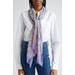 Floral Silk Fringe Scarf