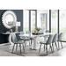 East Urban Home Areza High Gloss Extendable Dining Table Set w/ 8 Luxury Faux Leather Dining Chairs Wood/Upholstered/Metal in Brown/White | Wayfair