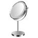 8'' Chrome Makeup Mirror with Lights, 2 Sided 1X/10X Magnifying Mirror, 3 Color Lighting Dimmable with 360° Swivel