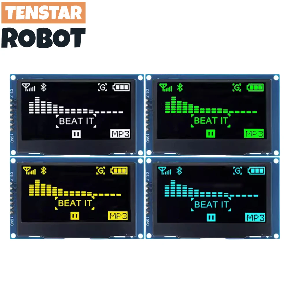 OLED 2,4 Zoll 2,42 Zoll 128 x 64 LCD-Display SSD1309 12864 4-polige IIC I2C SPI serielle Schnittstelle Image