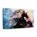 Zoomie Kids Black Unicorn Floral Canvas | 30" H x 20" W x 1.25" D | Wayfair AA16A80DAA7C42E6BC3721E9DC6BA8F9