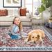 Red Rectangle 8' x 10' Area Rug - Alcott Hill® Rectangle Cefalo Oriental Machine Woven Polyester Area Rug in 120.0 x 96.0 x 0.25 in Polyester | Wayfair