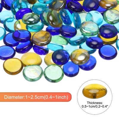 1000g Mosaic Tiles Flat Bead Stained Mosaic Glass Pieces Mixed Color 2 - Mixed Color 2