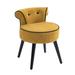 George Oliver Khalessy Accent Stool Polyester/Wood/Upholstered in Yellow/Brown | Wayfair 9D4892E249524D87A1C02BF998EFA8F3