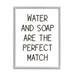 Stupell Industries Az-264-Framed Water & Soap Perfect Match by Martina Pavlova Print Canvas in Black/White | 30 H x 24 W x 1.5 D in | Wayfair