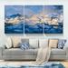 Wrought Studio™ 3 Panels Framed Canvas Gold & Blue Abstract Wall Art Decor Painting, Decoration For Living Room, Bedroom Decor-Ready To Hang Canvas | Wayfair