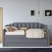 Red Barrel Studio® Jenessy Daybed Upholstered/Linen in Gray | 37.8 H x 39 W x 79.7 D in | Wayfair 2C4E0B1FFD8D4522815CC7EFB7982316