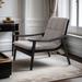 Armchair - Corrigan Studio® Lusiano 31.49" Wide Armchair Linen/Wood/Cotton in Brown | 32.28 H x 31.49 W x 37.4 D in | Wayfair