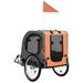 Tucker Murphy Pet™ Dog Bike Trailer Foldable Sturdy Pet Flag Stroller Jogger Orange/Red in Gray/Orange | 35.8 H x 51.2 W x 28.7 D in | Wayfair