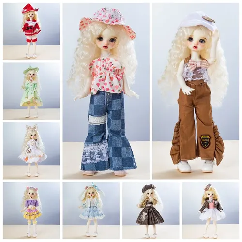 Zubehör 30cm Puppe in Kostüm Stoff Mode süß 30cm Puppe Kleid Set keine Puppe niedlich 30cm Puppe
