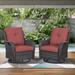 Patio Swivel Chair Rocking Chair Set