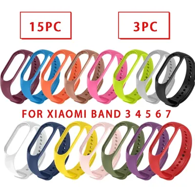 Uhrenarmbänder für Xiaomi Mi Band 7 6 5 4 3 starp Armband Silikon Armband Handgelenk Riemen Image